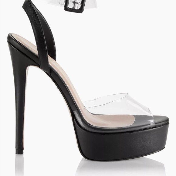 BNWT Andrea Wazen black Platform’s - Picture 3 of 4